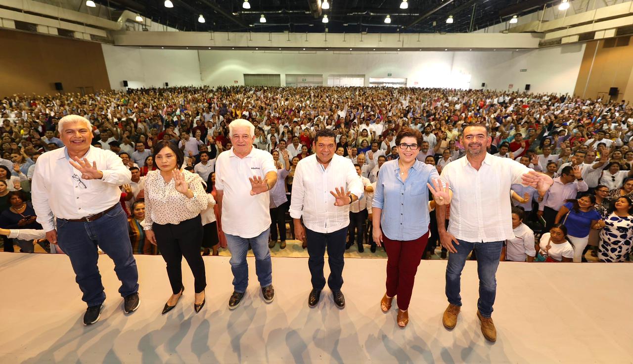 Javier May pidió a militantes de Morena a dar ejemplo de unidad y organización