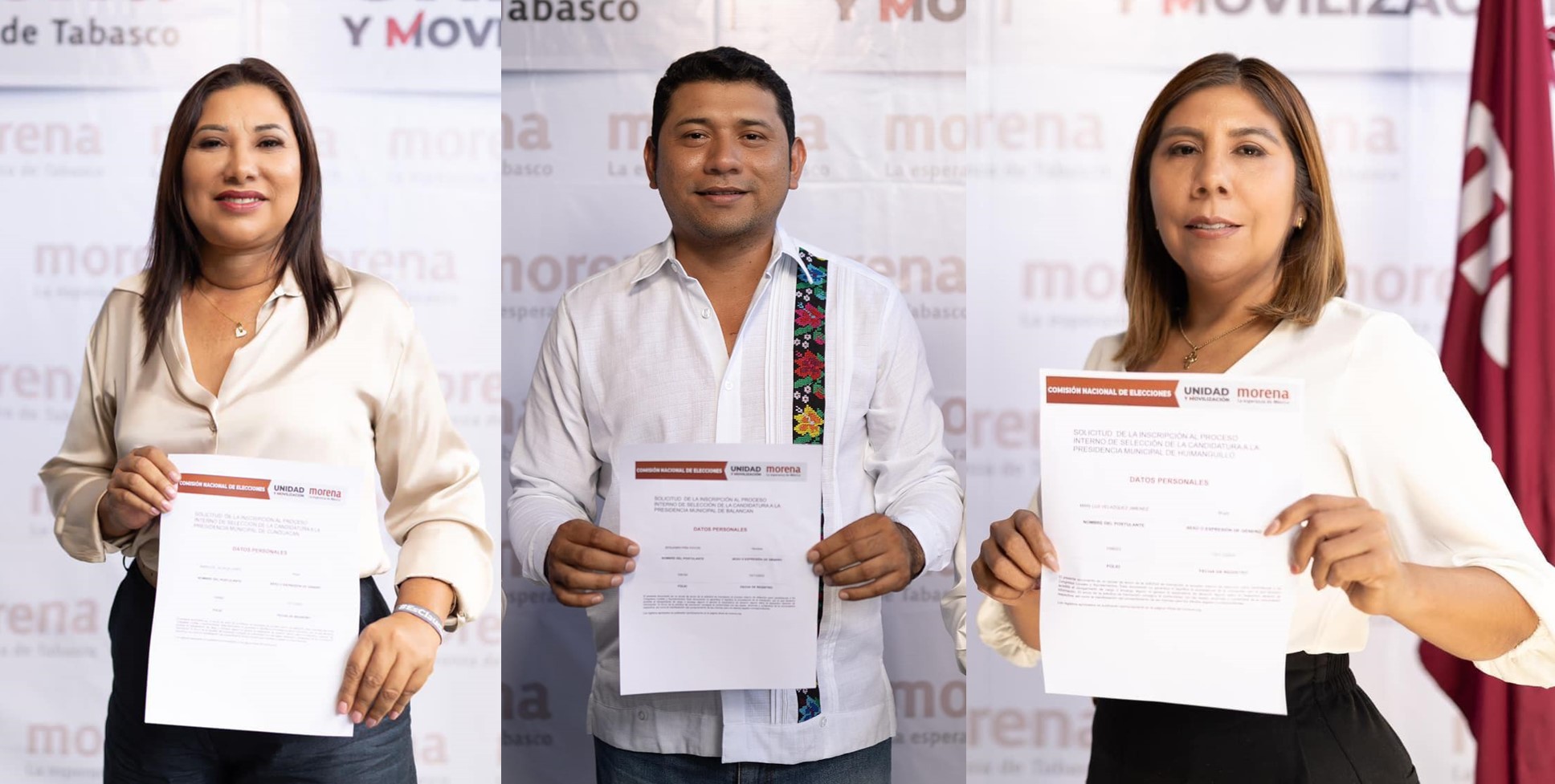 Se registran aspirantes a diputados locales y presidentes municipales por Morena en Tabasco