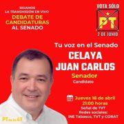 Juan Carlos Celaya listo para el debate de candidatos al Senado en Tabasco