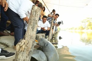 En Jonuta, el candidato a gobernador Javier May Rodríguez anunció que se pondrá en marcha una piscifactoría que se fortalecerá con el programa "Sembrando Pesca", para impulsar la acuicultura y tener suficiencia alimentaria en la entidad.