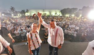 La candidata a la presidencia de la república Mexicana, estuvo presente en el cierre de campaña del aspirante a gobernador de Tabasco, Javier May.