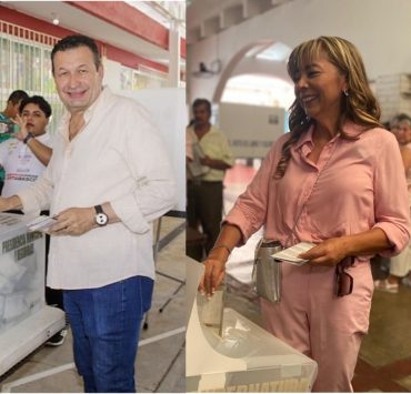 Candidatos a la gubernatura de Tabasco emiten su voto