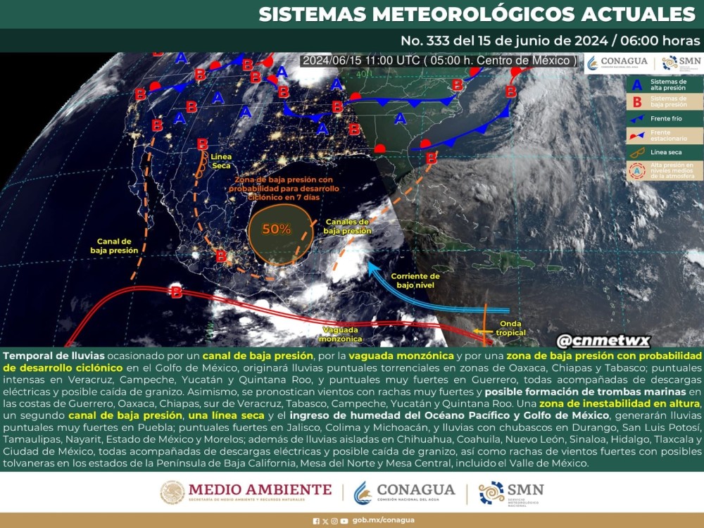 Lluvias torrenciales e inundaciones, en estos estados