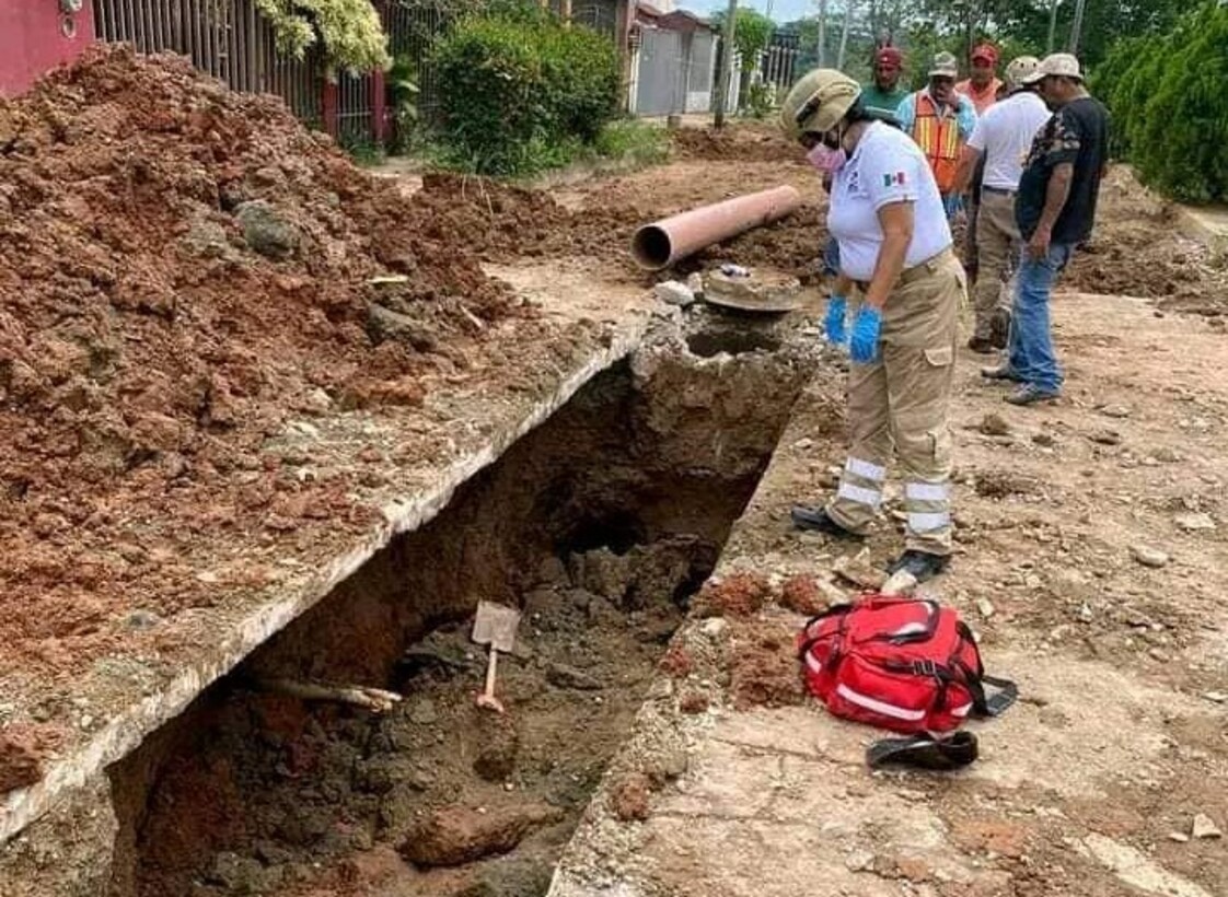 Derrumbe en obra de construcción en Teapa deja un obrero muerto