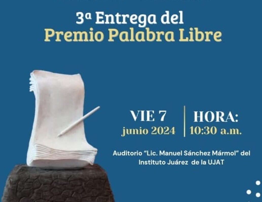 Entregará ATP Premio Palabra Libre 2024 a Jorge Abdó Francis