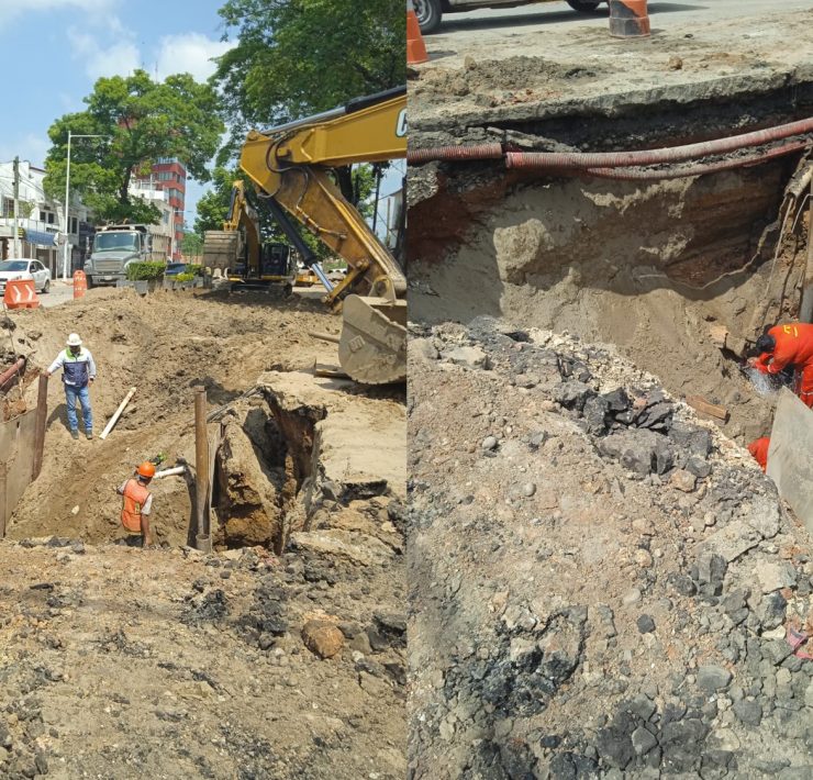 Grafi-casos: Excavación en Paseo Tabasco y Mariano Arista