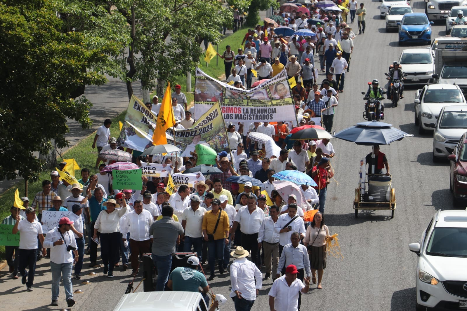 PRD Tabasco protesta contra el TET tras resolución de la elección de Jalpa de Méndez