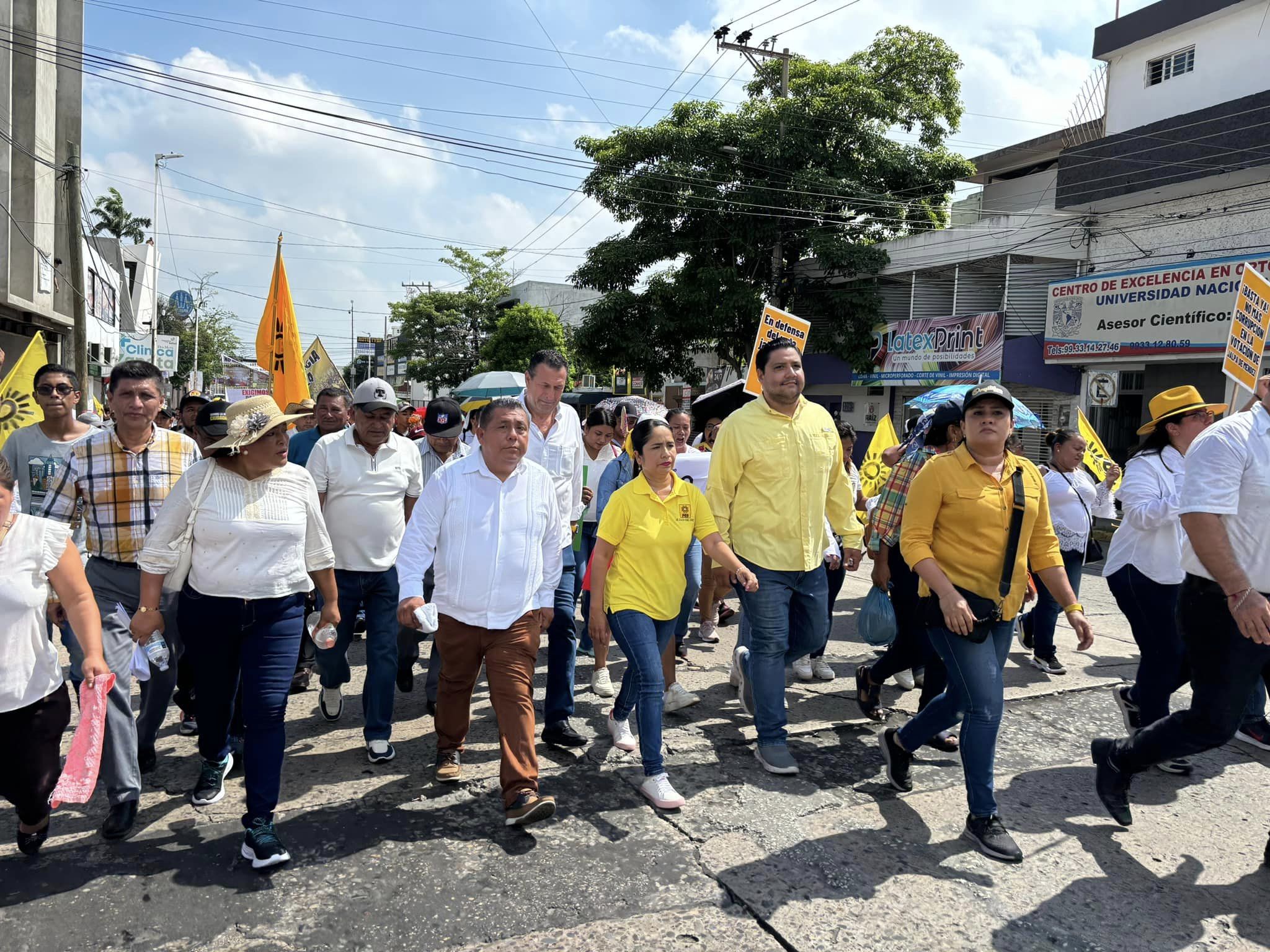 PRD Tabasco protesta contra el TET tras resolución de la elección de Jalpa de Méndez 