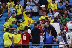 Los jugadores uruguayos declararon que subieron a defender a sus familias, ya que estaban siendo agredidos. 