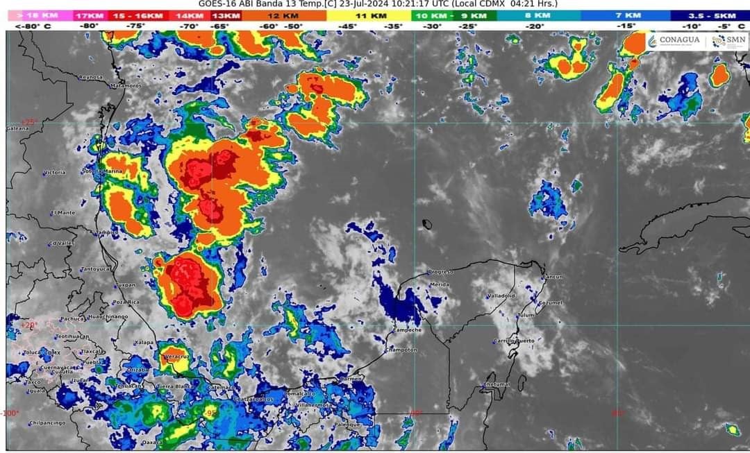 Pronósticos del clima 23 de julio 2024 en Quintana Roo