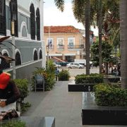 Indudablemente es bella esta gráfica mostrando un tramo de la calle peatonal Vicente Guerrero, a un costado del Centenario Palacio de Gobierno, sede del Poder Ejecutivo. Aquí se conjugan la arquitectura colonial, las jardineras que se usan como bancas para el caminante y desde luego, también destacan las palmeras que hacen de este lugar un agradable espacio urbano.