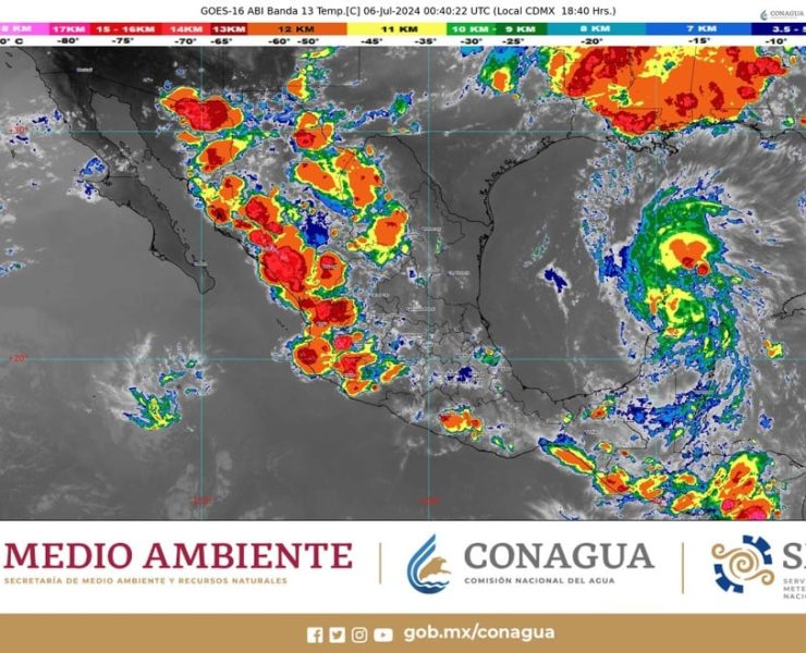 Beryl causa Alerta por Fuertes Lluvias y Vientos en la Península de Yucatán