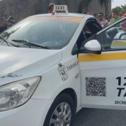 Joven mujer falleció prensada en un taxi al caerle palmera en Villahermosa