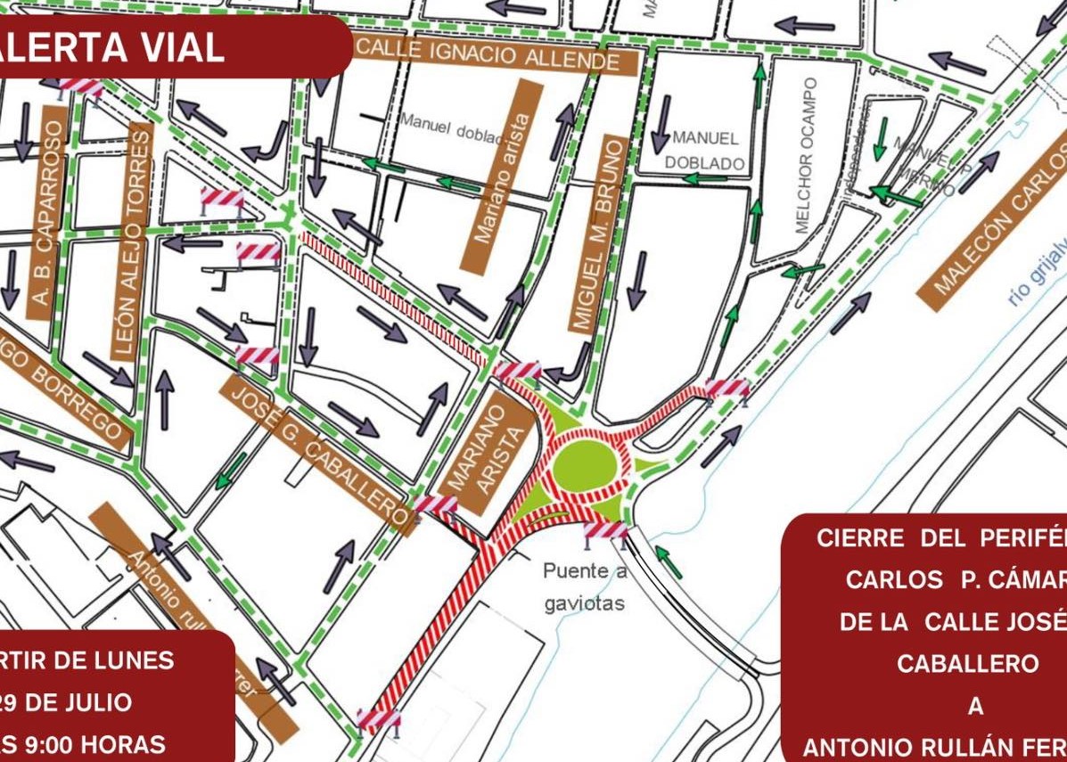 Cierran estos tramos de Villahermosa por trabajos de interconexión pluvial