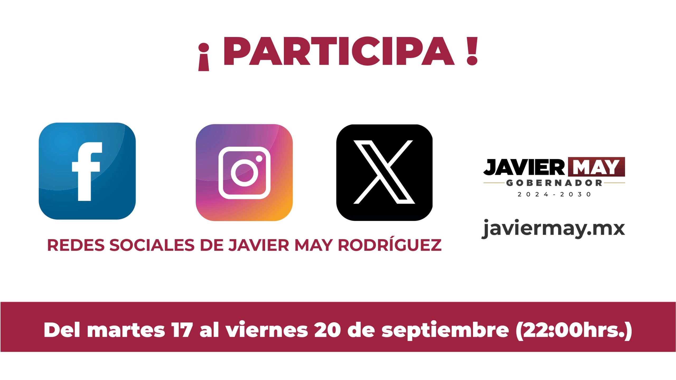 Participa y elige la identidad del Gobierno de Javier May