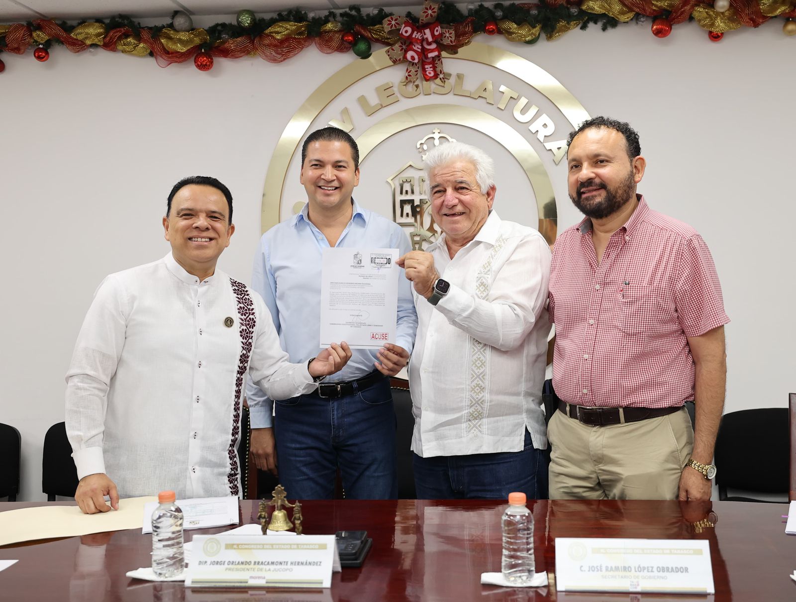 Javier May envió al Congreso iniciativa de reforma al Poder Judicial del Estado