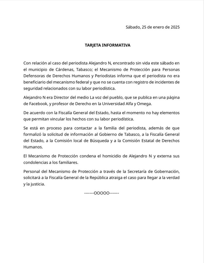 Caso del periodista Alejandro Gallegos