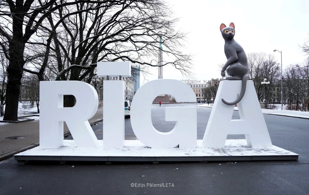 Estatua de "Flow" en la ciudad de Riga: un nuevo símbolo