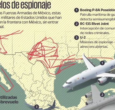 ¡Tensión en el Aire! México detecta 3 sobrevuelos de EU para espiar a Cárteles