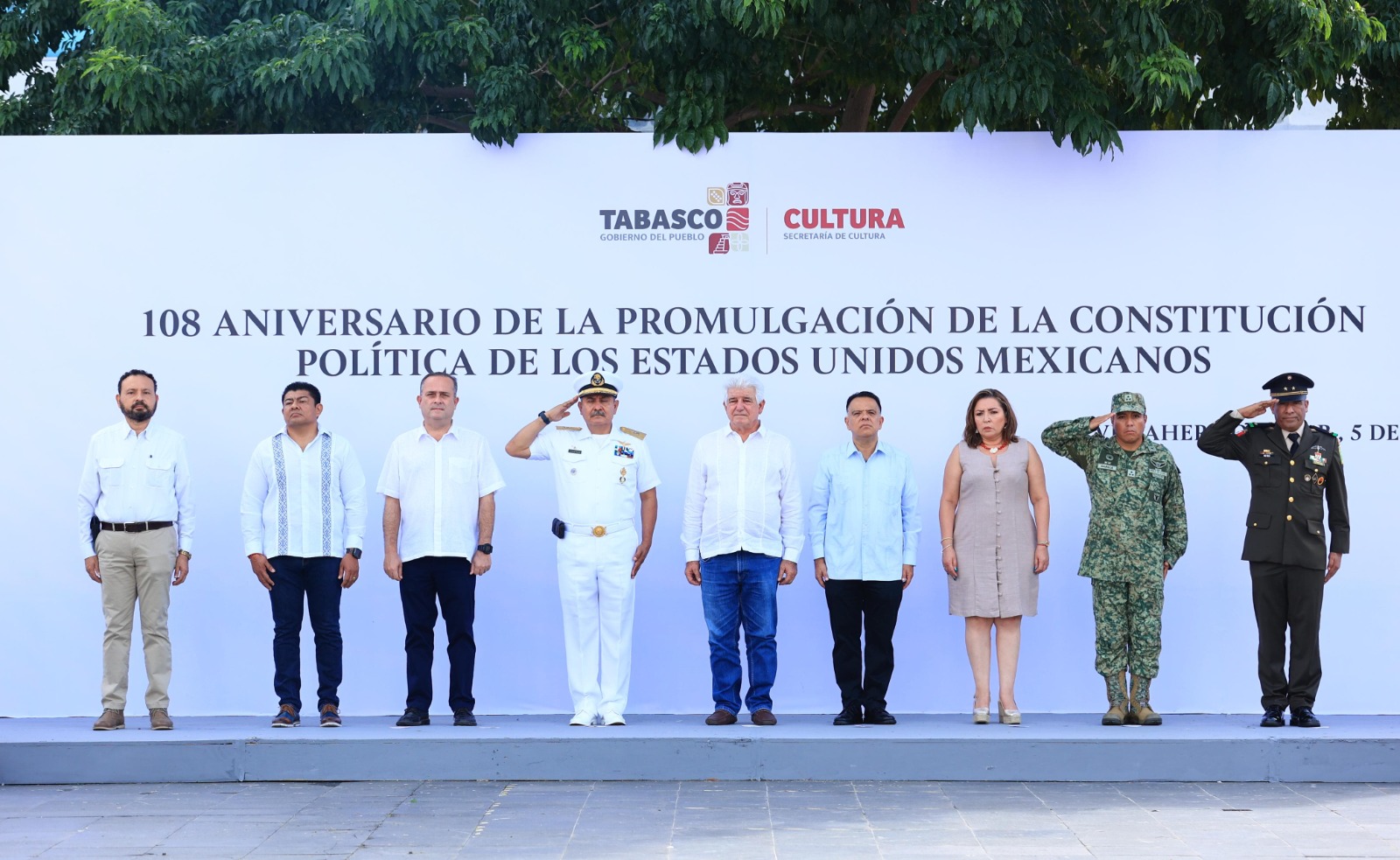 Tabasco conmemora el 108 aniversario de la promulgación