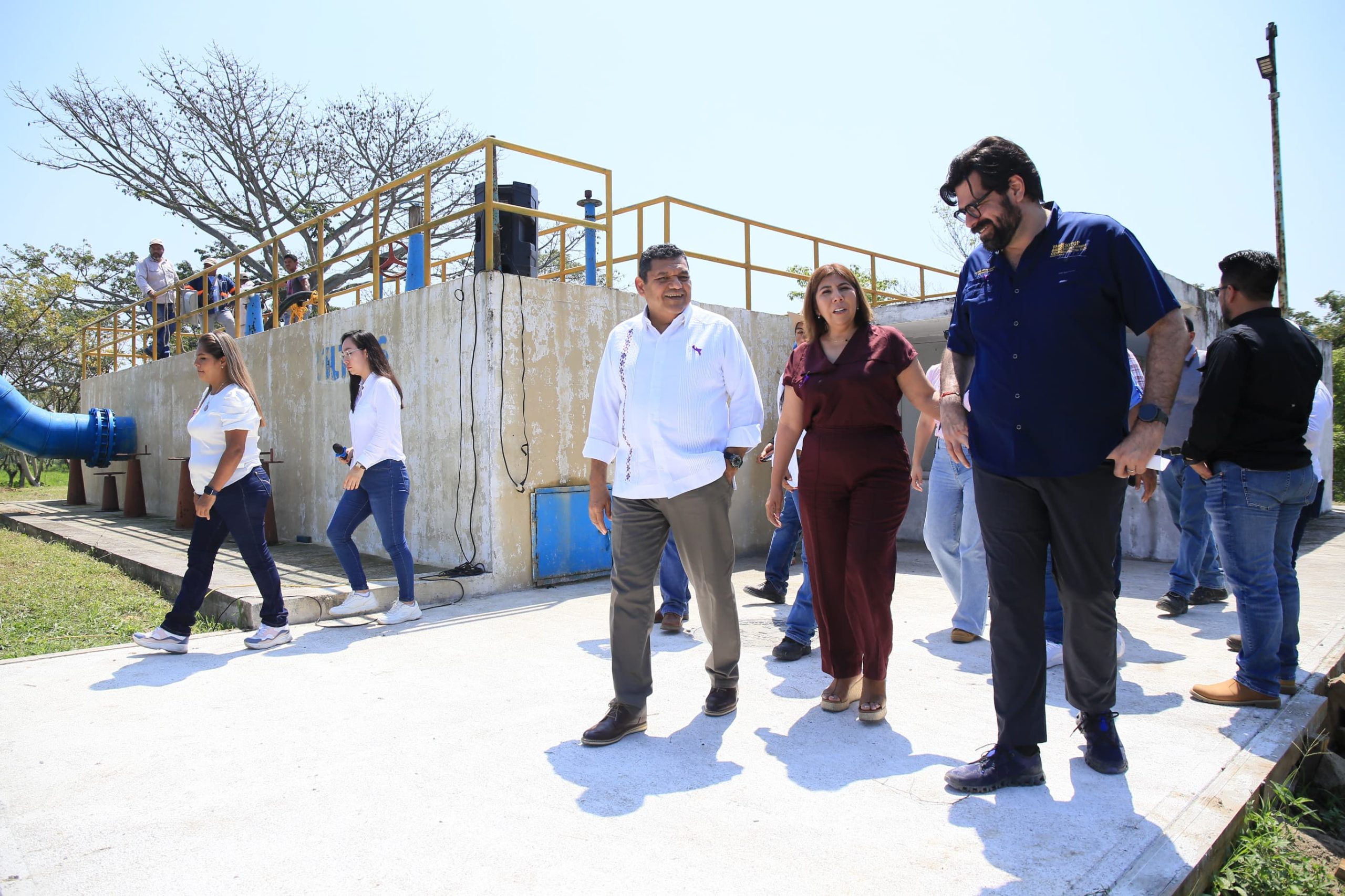 rehabilitación de la planta potabilizadora en Huimanguillo,