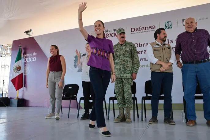 Gobierno de Sheinbaum inició cinco magnas obras en Baja California