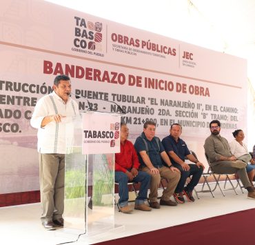 Javier May pone en marcha construcción de puente