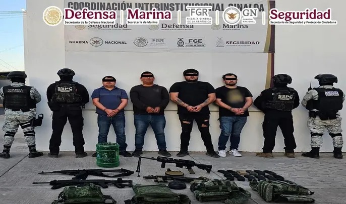 Otro golpe a “Los Chapitos”, cae líder de sicarios criminales con 4 cómplices