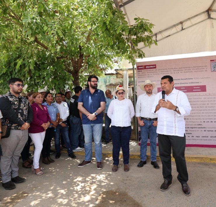 Gobernador de Tabasco supervisa obras