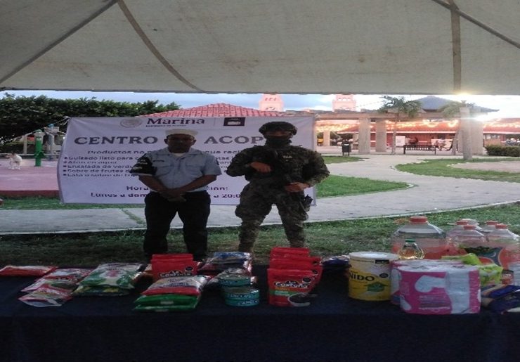 Marina habilita centros de acopio en Tabasco