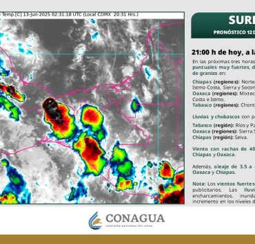 Prevén lluvias fuertes y rachas de viento en Tabasco