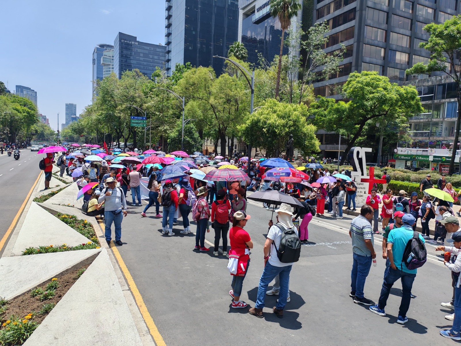 marcharon los líderes sindicales