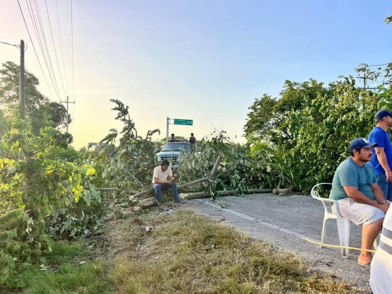 bloqueo en la carretera Federal del Golfo 180