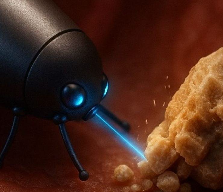 Micro robot rompe piedras en los riñones en un nuevo procedimiento médico