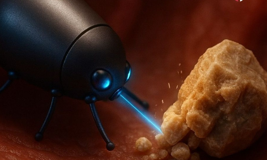 Micro robot rompe piedras en los riñones en un nuevo procedimiento médico