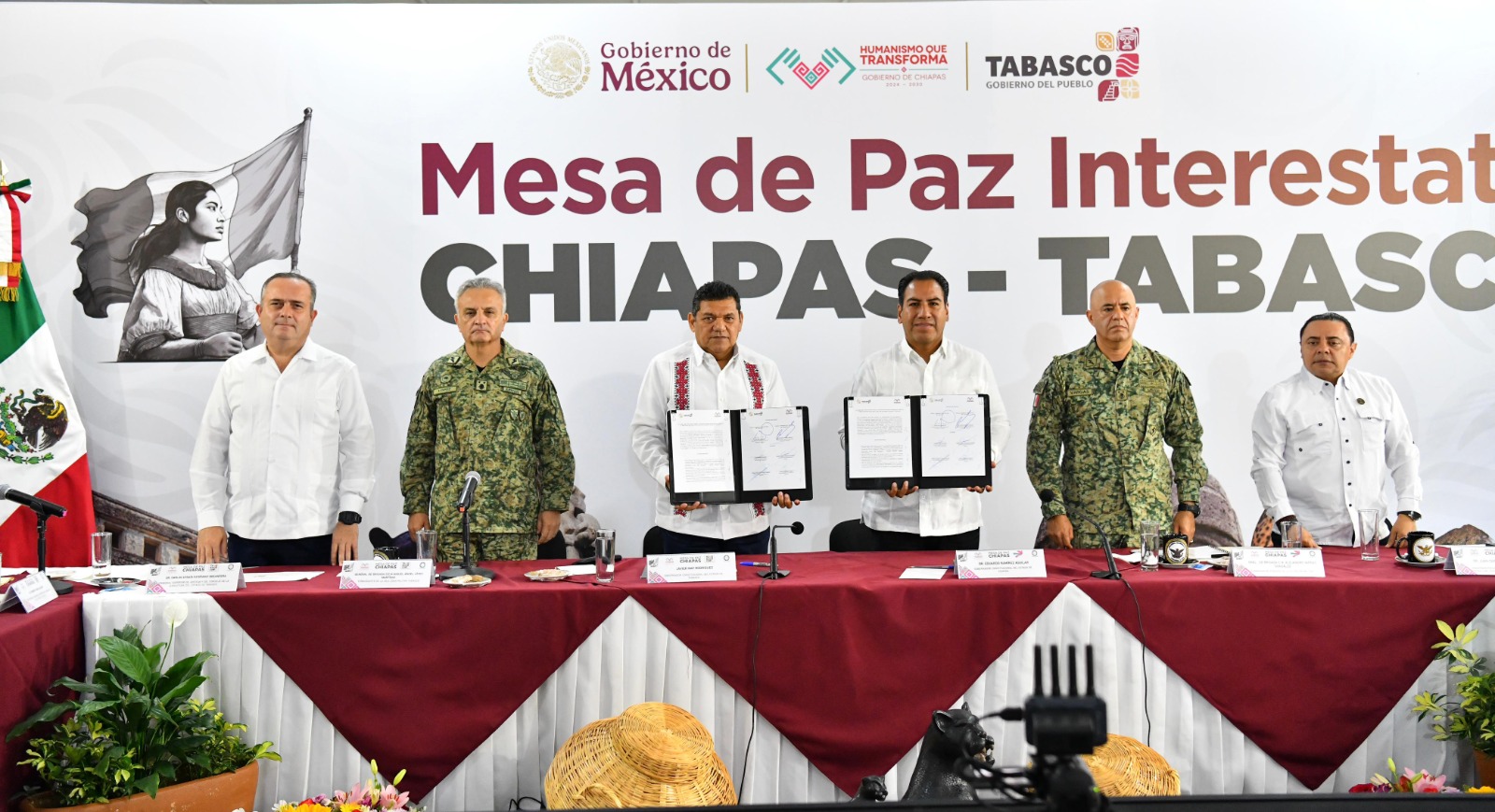 Tabasco y Chiapas firman nuevo acuerdo por la Seguridad y la Paz