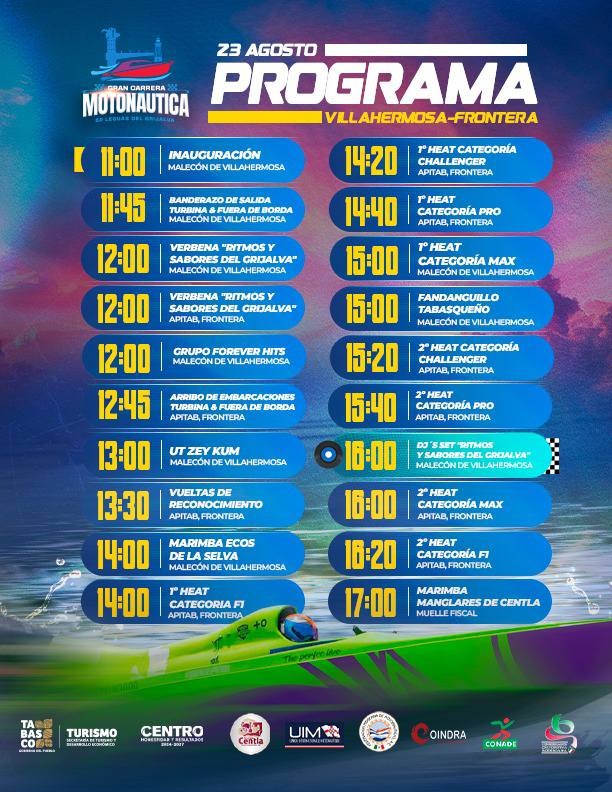 banderazo de salida de las distintas categorías
