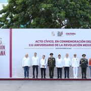 Rinden homenaje por el 115 aniversario de la Revolución Mexicana