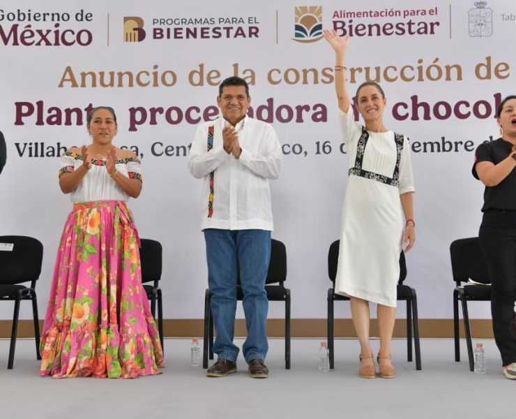 Anuncia Presidenta Sheinbaum construcción de planta procesadora de chocolate en Comalcalco