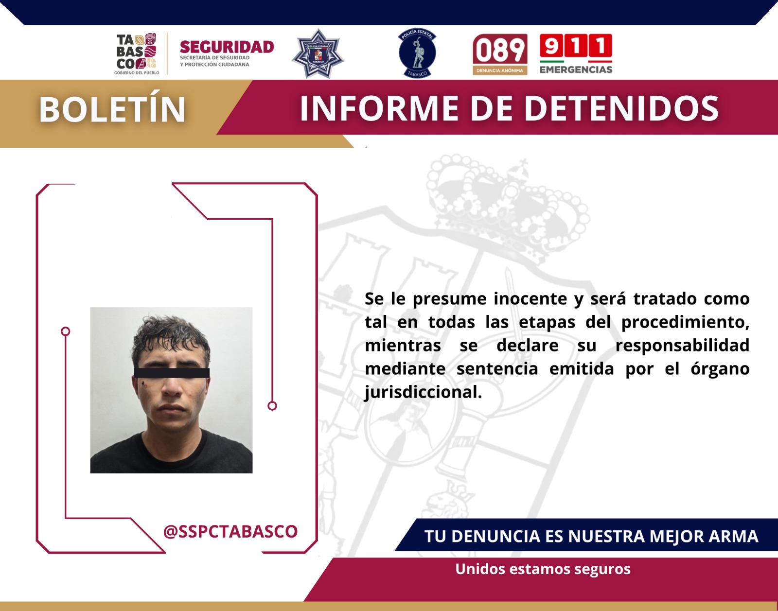 Aseguramiento de armas y presuntas drogas