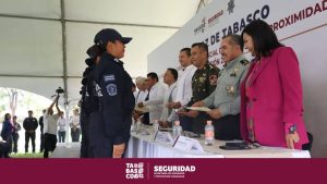 Nuevos elementos policiales celebran la Graduación del Curso de Formación Inicial, marcando un paso firme hacia la construcción de la paz en Tabasco.