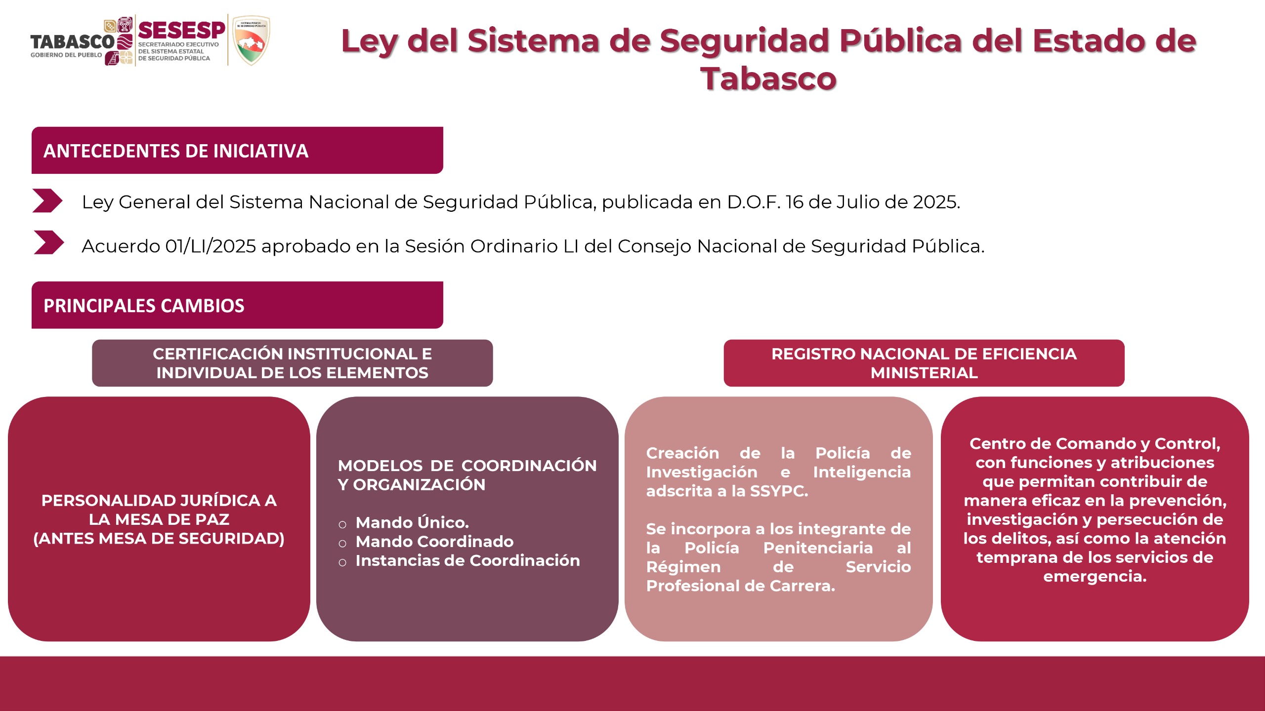 Reformas a Ley del Sistema de Seguridad Pública