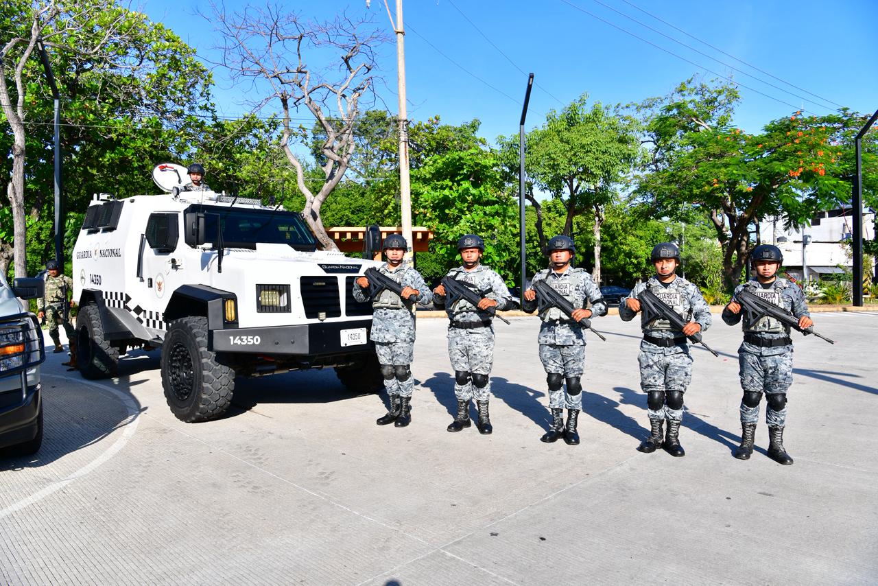 elementos desplegados en Villahermosa