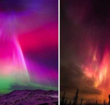 Intensas auroras boreales iluminaron el cielo después de fuerte tormenta