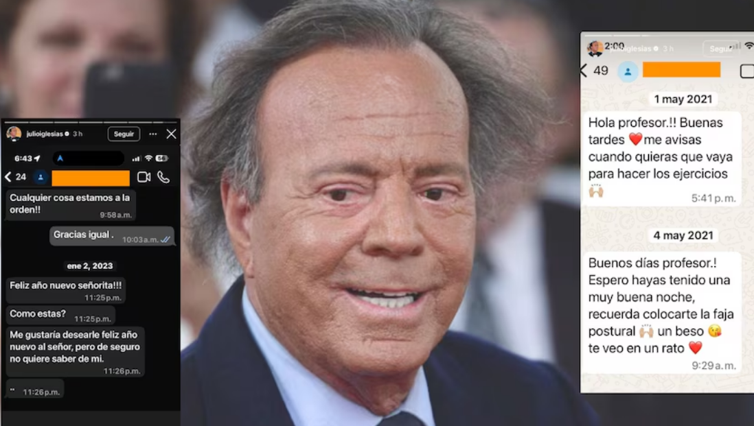 Julio Iglesias difunde mensajes de WhatsApp para desmentir las acusaciones