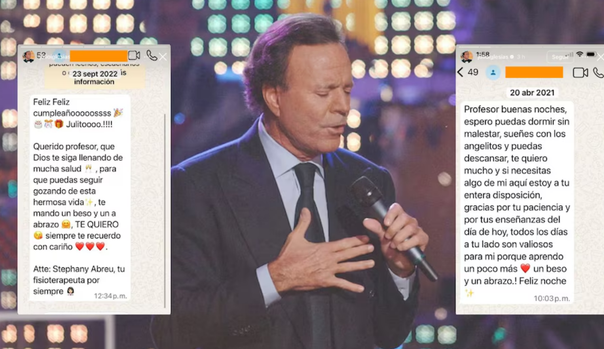 Julio Iglesias difunde mensajes de WhatsApp como estrategia