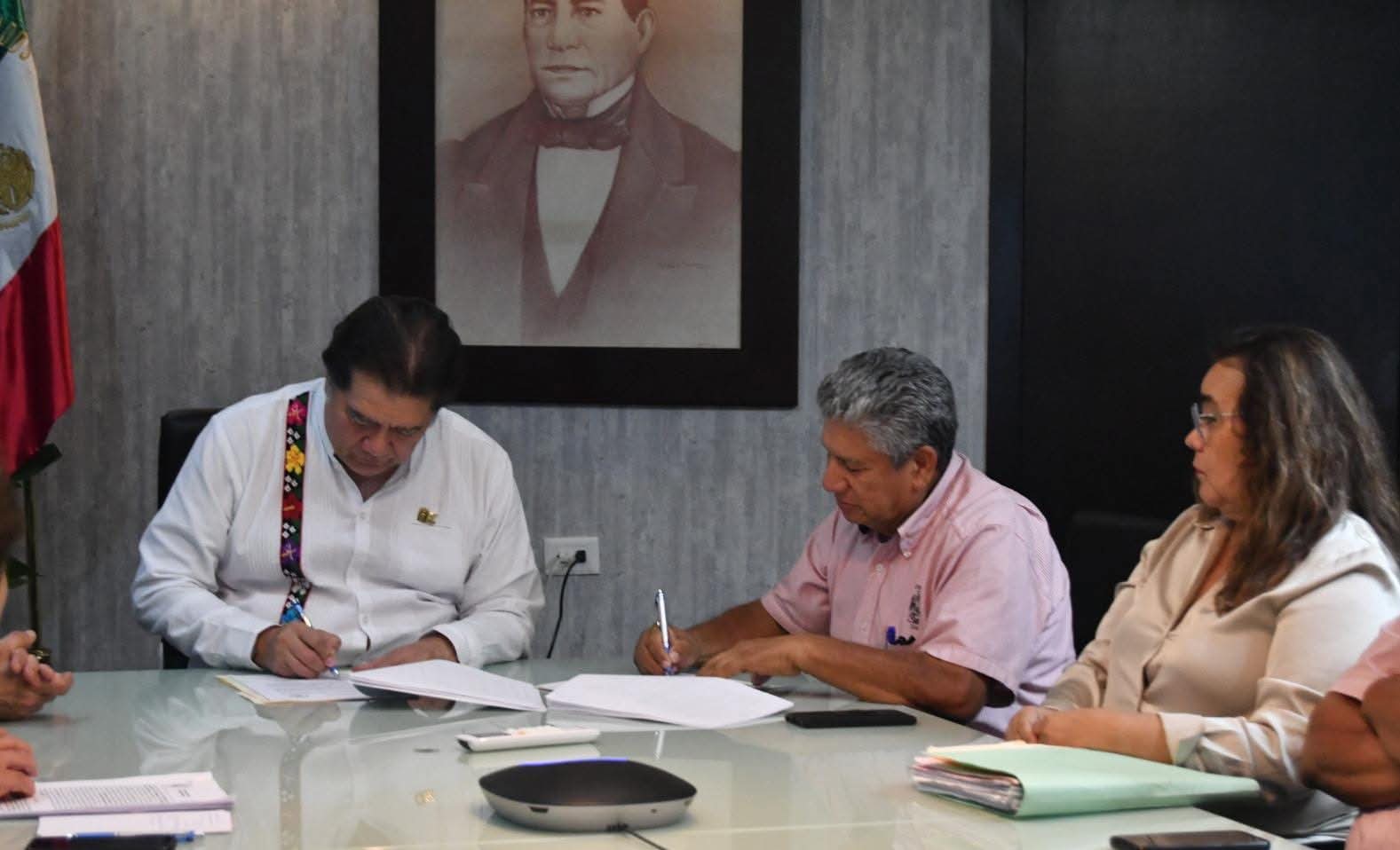 Firma del convenio y respaldo institucional