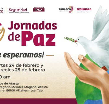 Jornadas de Paz llegan el 24 y 25 de febrero a la colonia Atasta de Serra