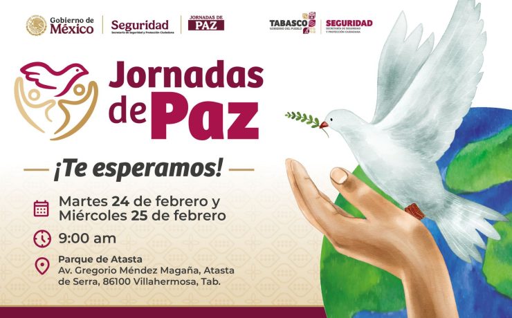 Jornadas de Paz llegan el 24 y 25 de febrero a la colonia Atasta de Serra