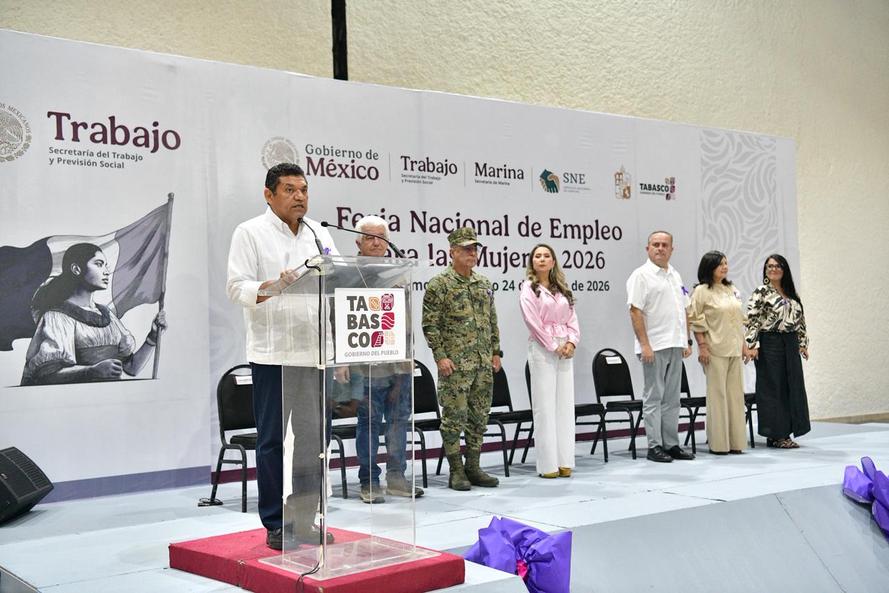 Inaugura Javier May Feria Nacional de Empleo para las Mujeres 2026